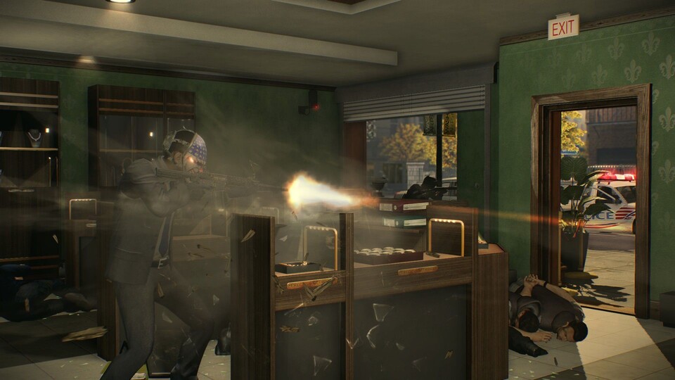 Zu Beginn einer PayDay-2-Karriere überfallen die Spieler noch kleine Juwelierläden.