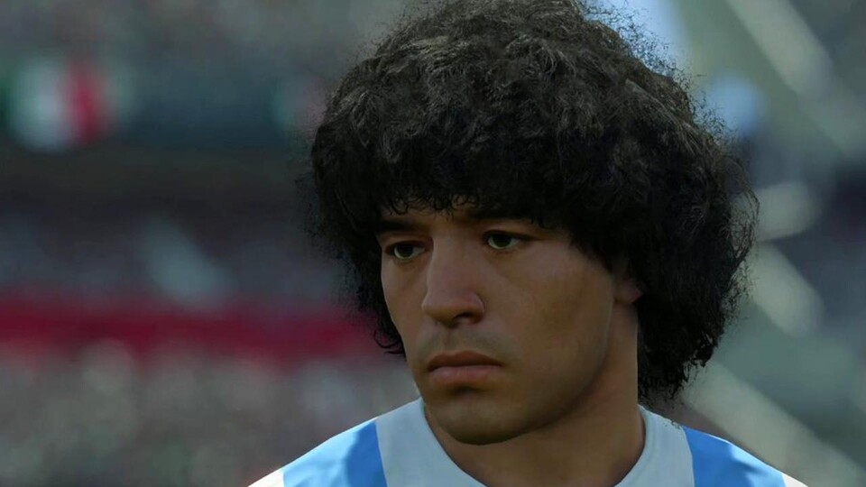 Auch in PES 2017 hat Maradona seine berühmte Frisur von damals.