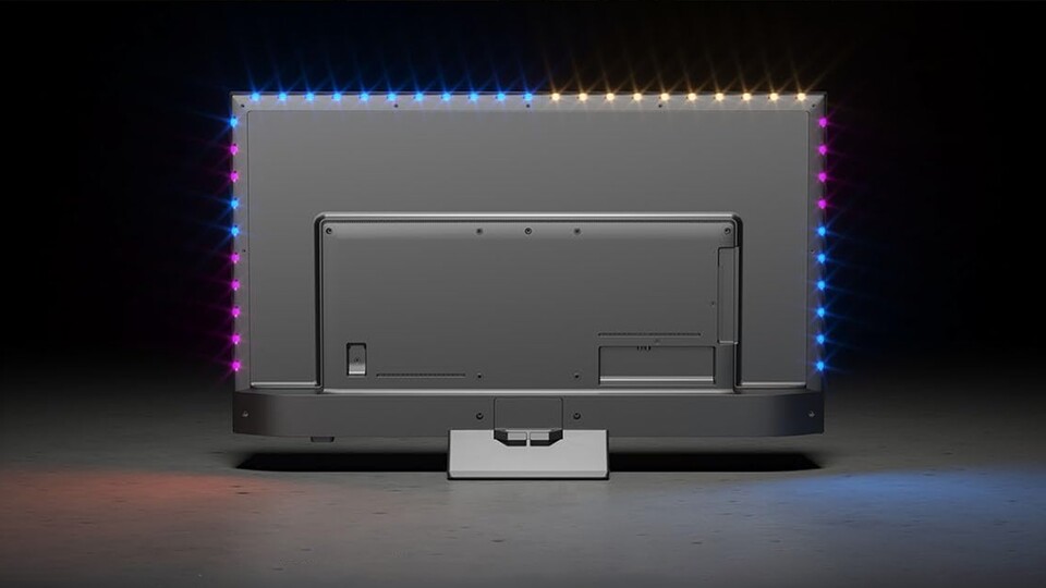 Im Gegensatz zu anderen TVs, steckt hier das Ambilight direkt im Fernseher selbst.
