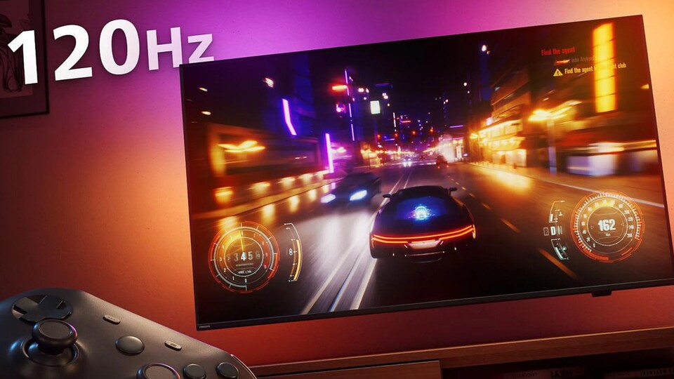 Auch beim Gaming schneidet der Philips OLED759 4K-TV dank seines 120Hz-Displays sehr gut ab.