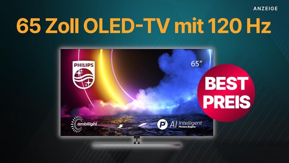 Bei Saturn gibt es jetzt eine 65 Zoll großen Philips OLED-TV mit Ambilight zum Bestpreis.