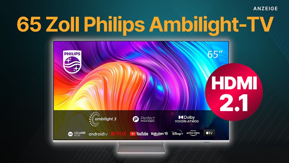 Den Philips PUS8807 4K-TV mit HDMI 2.1 bekommt ihr jetzt bei Alternate zum Bestpreis.