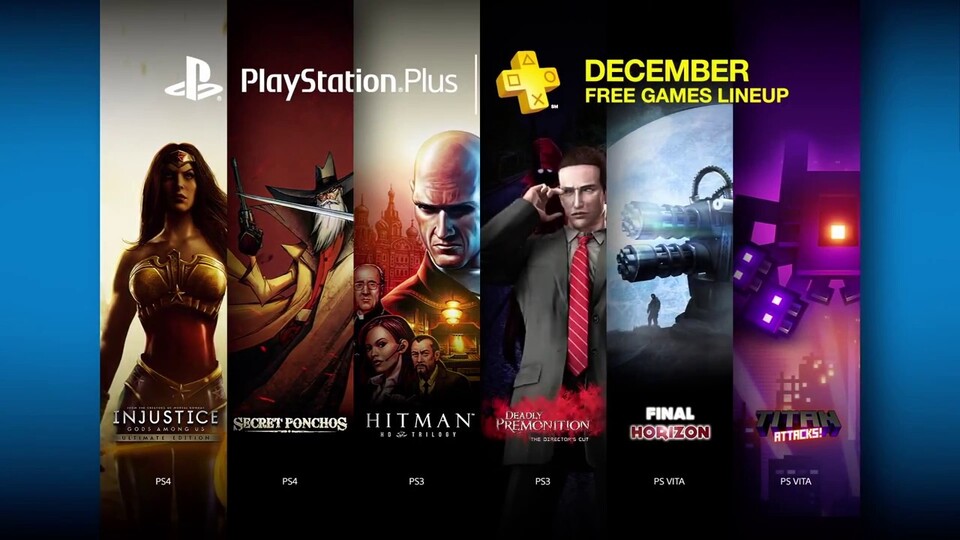 PlayStation Plus bietet im Dezember wieder größere Titel wie Hitman und Injustice.