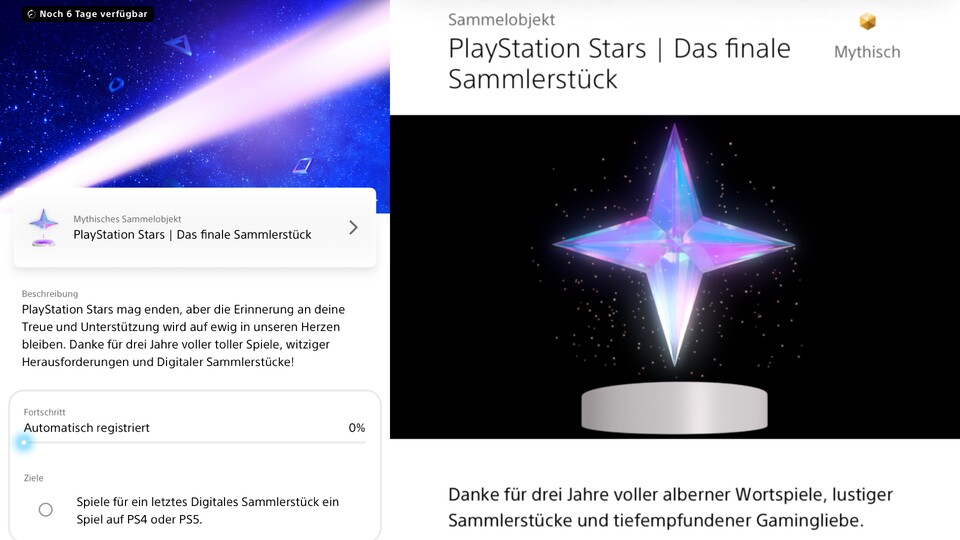 Zum Abschied schenkt euch Sony noch eine digitale Belohnung.
