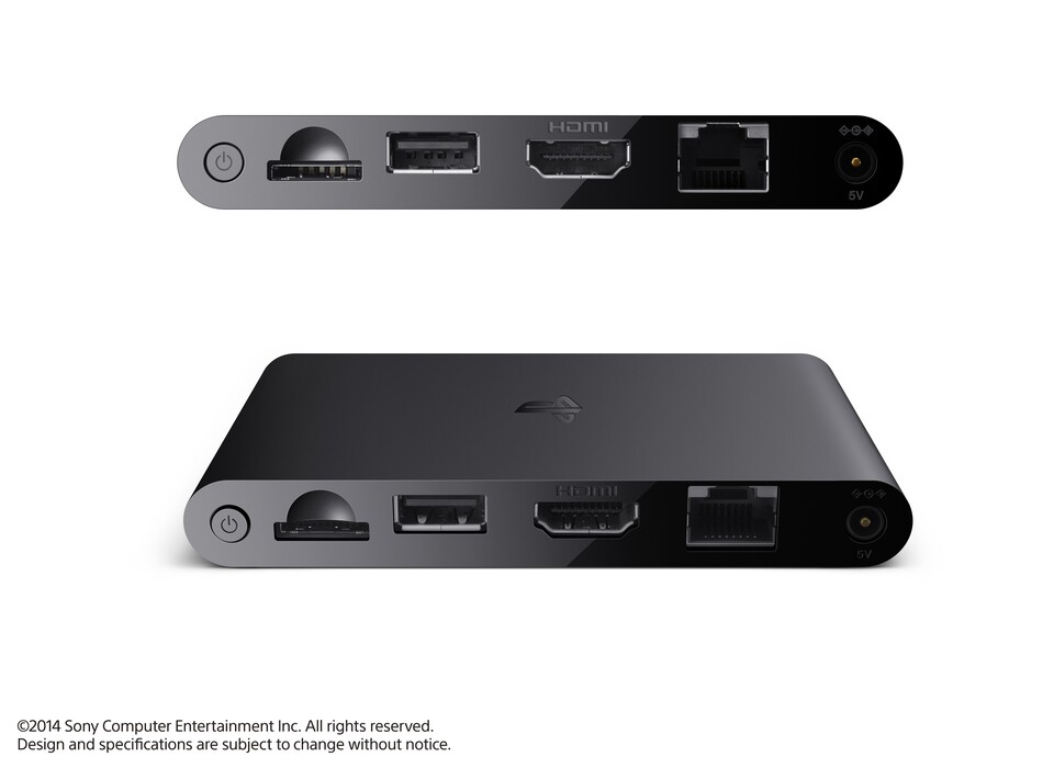 Neben einem HDMI-Kabel und dem Netzstecker finden auf der Rückseite auch noch ein LAN-Kabel und ein USB-Stecker Platz.