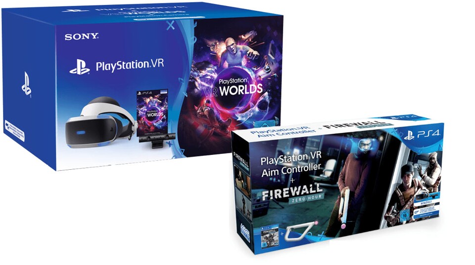 PlayStation VR Bundle mit Aim-Controller und Firewall.