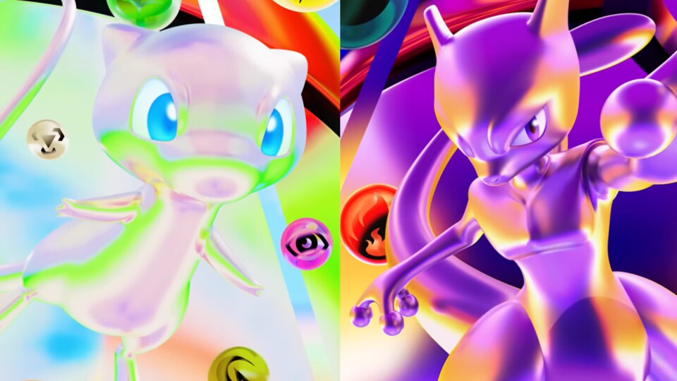 Zwei weitere Stars des Sets: Mew und Mewtu.