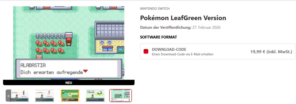 Wer im Nintendo Store vorbestellt, bekommt den Code per Mail zugeschickt.
