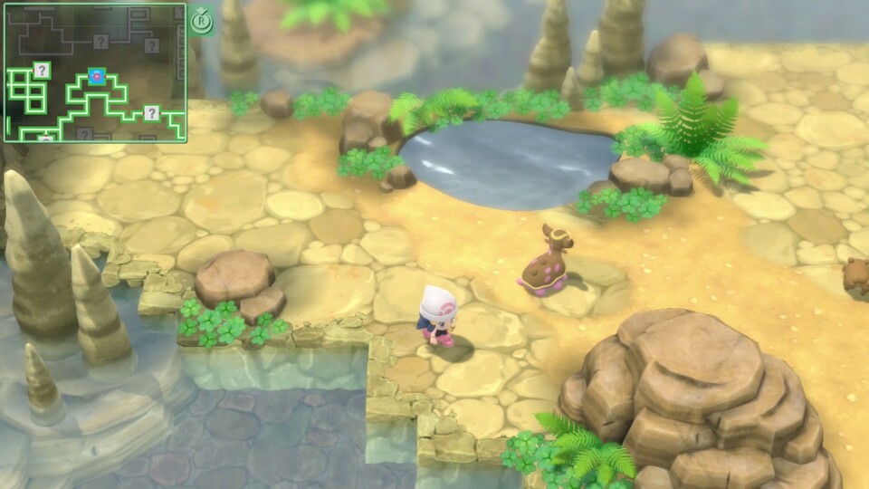 Die Pokémon-Verstecke erinnern ein wenig an die Naturzone aus Schwert und Schild, auch wenn die Kamera hier nicht frei bewegt werden kann.