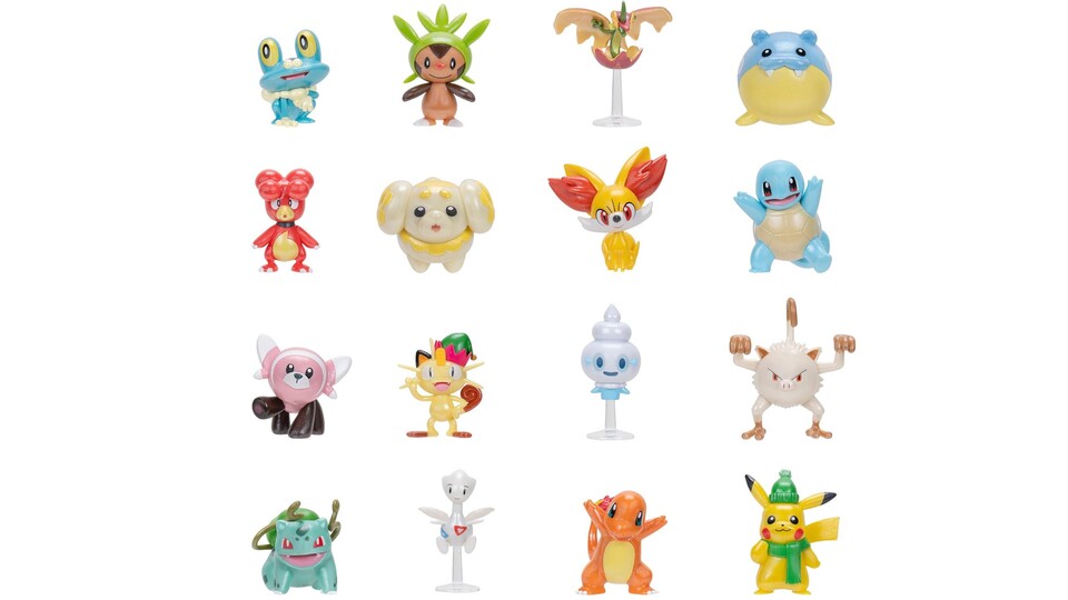 Hier seht ihr alle Figuren des Pokémon-Adventskalenders.