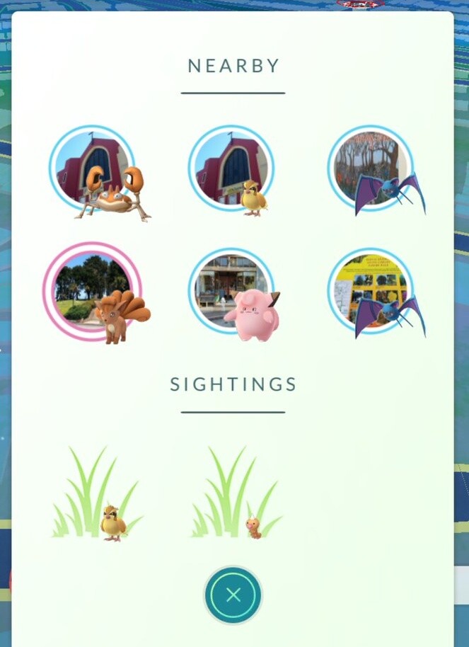 Pokémon GO - Sightings
