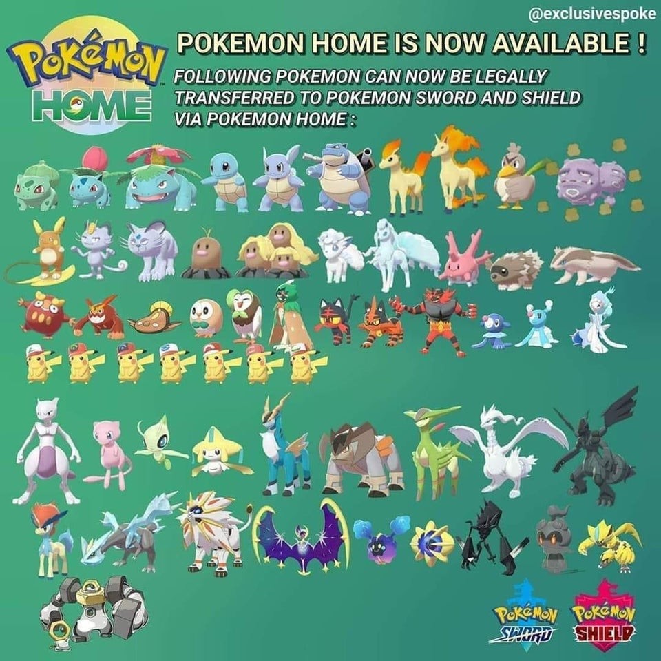 Pokémon Home bringt diese Pokémon zurück.