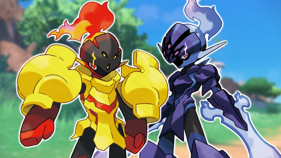 Crimanzo (links) und Azugladis (rechts) gehören zu den exklusiven Pokémon aus Karmesin und Purpur.