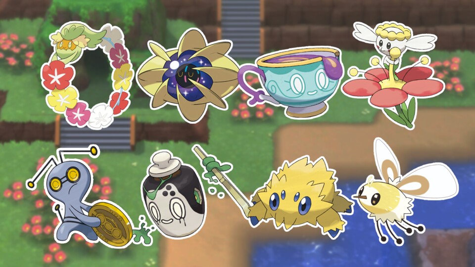 Alle acht kleinsten Pokémon mit einer Größe von 0,1 Meter.