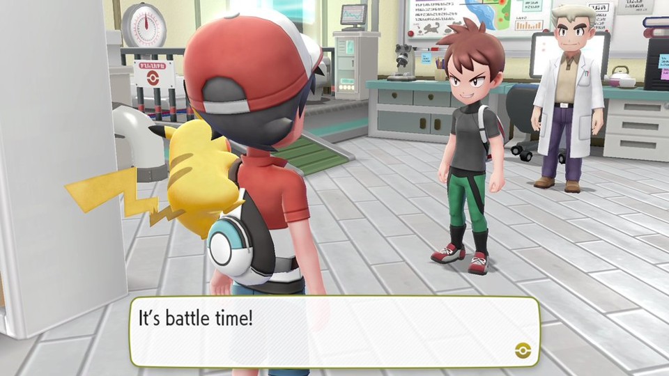 Unser Rivale in Pokémon: Let's Go hat die gleichen gemeinen Augenbrauen - aber ein großes Herz.