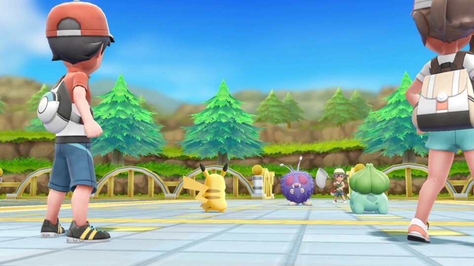 In Pokémon: Let's Go bestreiten wir nur Trainerkämpfe.