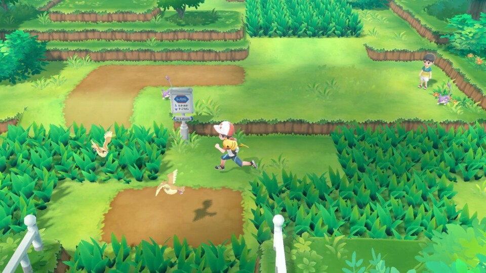 In Let's Go sind Pokémon direkt in der Spielwelt sichtbar. 