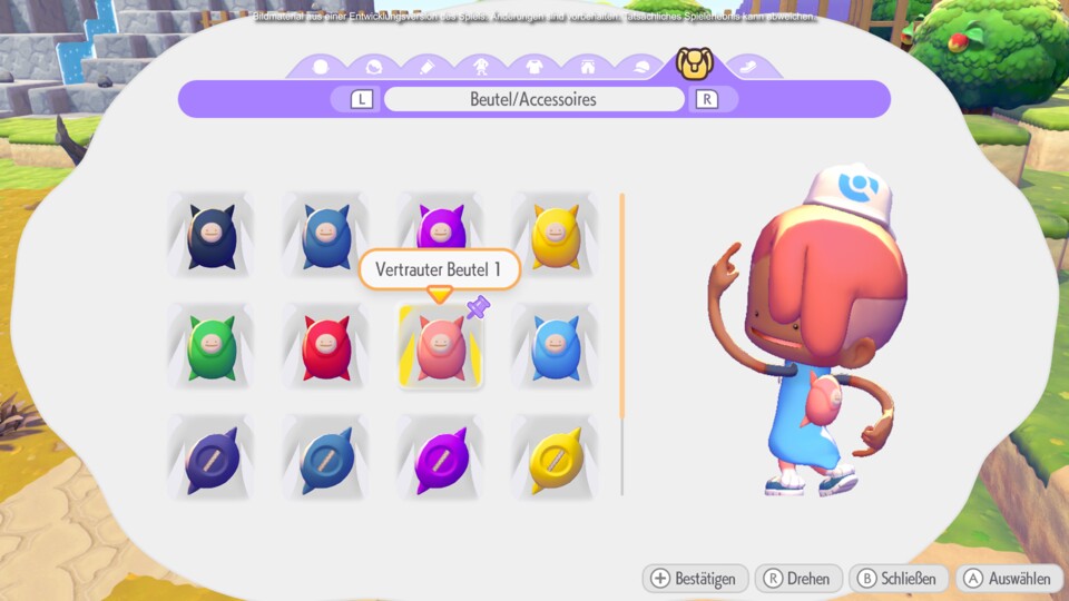 Im Laufe der Zeit könnt ihr auch neue Accessoires für eure Spielfigur freischalten. (Bild © Nintendo)