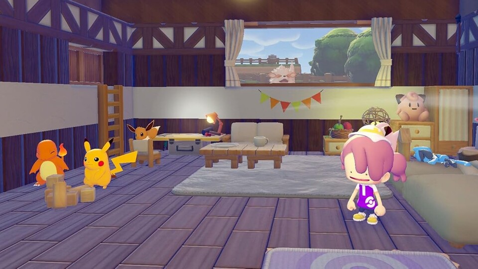 Die Häuser können natürlich auch mit Pokémon-Gegenständen eingerichtet werden.