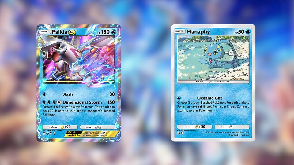 Palkia ex freut sich auf den Support durch Manaphy und Misty.