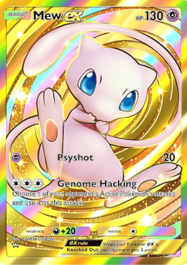 Mew Ex Gold-Karte aus Pokemon TCG Pocket.