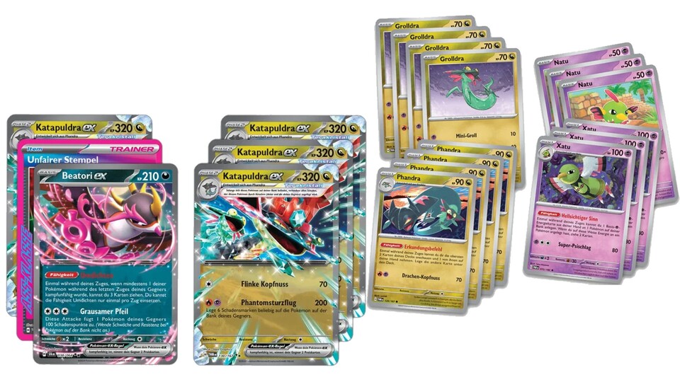 In dem Liga Kampf-Deck Katapuldra EX findet ihr ein sofort spielbares 60-Kartendeck!