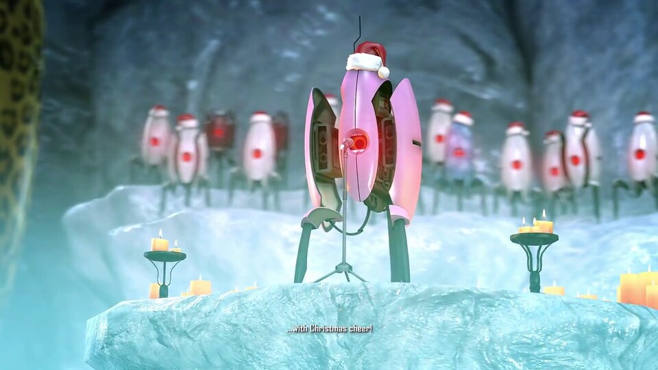 Ein neues Portal2-Fan-Video von Harry101UK lässt den Turret-Chor zum Weihnachtsständchen antreten.