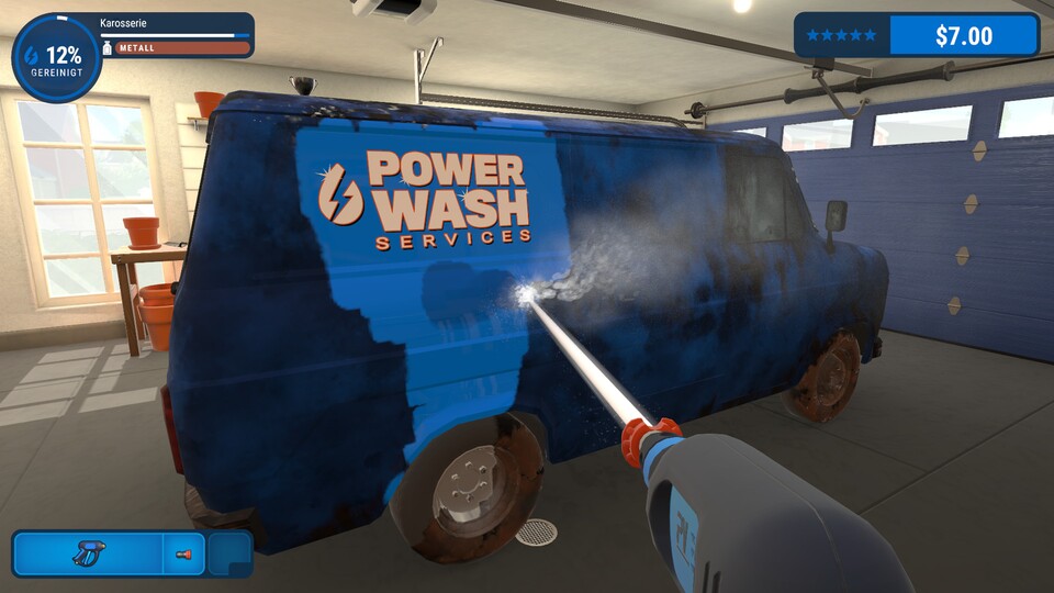 Im PowerWash Simulator können wir unser eigenes Reinigungs-Business aufziehen oder Challenges erledigen.