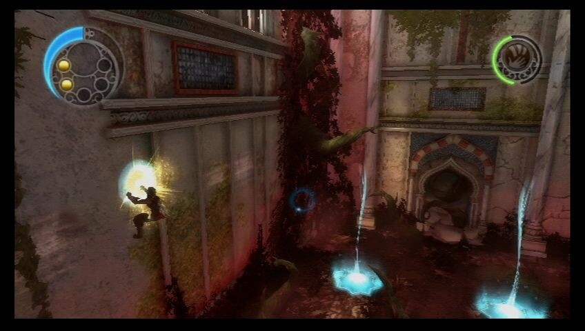 Nur in der Wii-Fassung von Prince of Persia: Die vergessene Zeit hüpft ihr über magische Mini-Tornados.