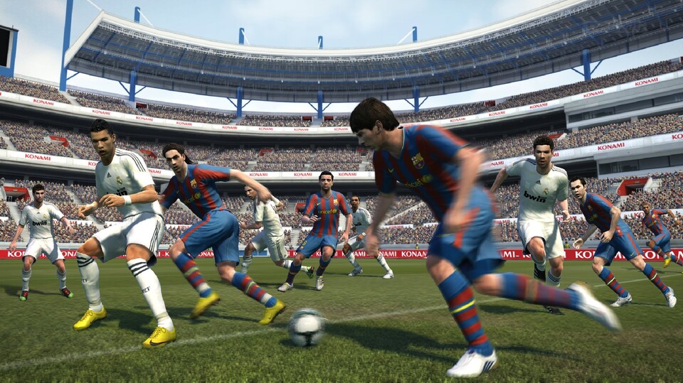 Die Animationen von PES 2011 sind noch flüssiger als die von Fifa 11.