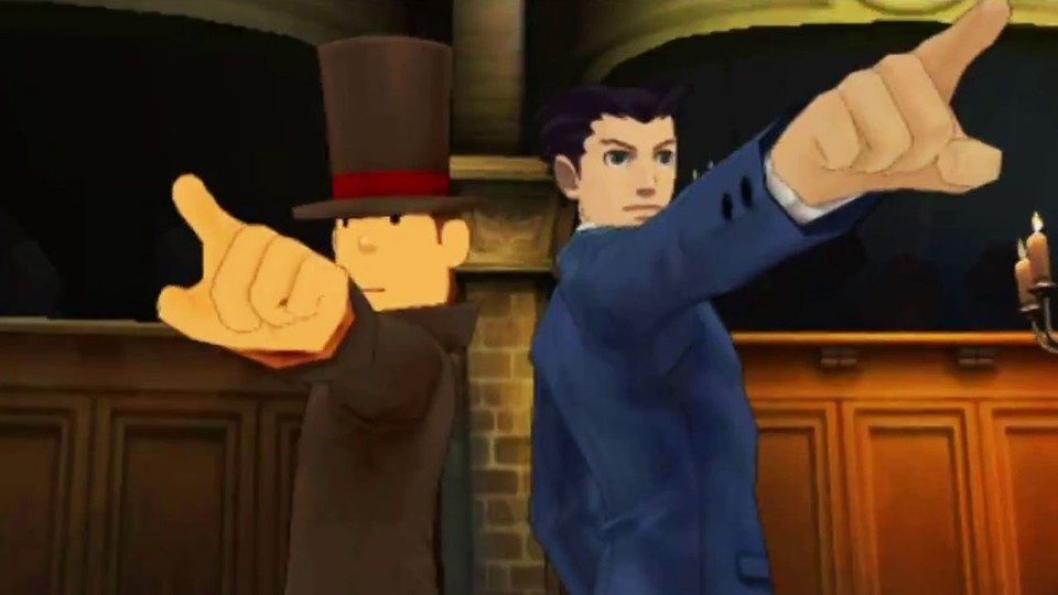 Professor Layton vs. Phoenix Wright - Gameplay-Trailer des 3DS-Crossovers