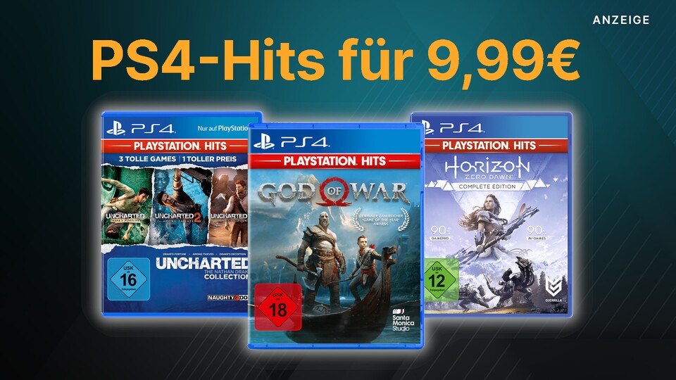 Bei GameStop gibt es gerade einige große PS4-Spiele für 9,99€ im Angebot.