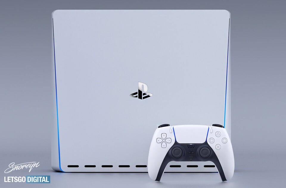 Das ist der PS5-Design-Entwurf von Giuseppe Spinelli (aka Snoreyn) für LetsGoDigital.