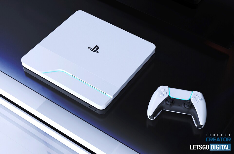 Der Concept Creator-Entwurf fürs PS5-Design nochmal von der anderen Seite (Bild: LetsGoDigital).