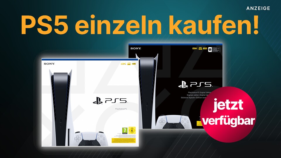 Die PS5 ist auch einzeln verfügbar, sowohl in der Disc als auch in der Digital Edition.
