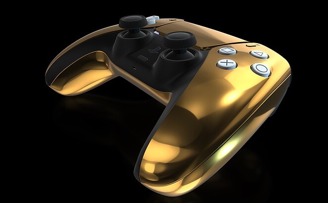Auch den DualSense-Controller der PS5 gibt es in Gold.