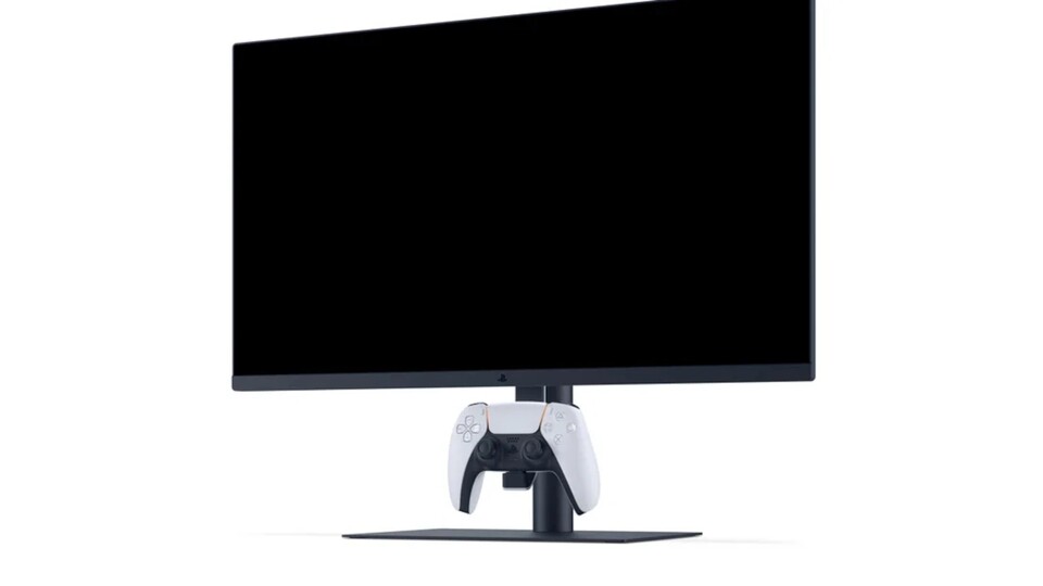 Das ist der offizielle PlayStation 5-Monitor mit ausklappbarem Ladearm für den DualSense-Controller.