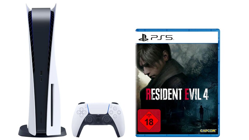 Die PS5 könnt ihr gerade auch im Bundle mit Resident Evil 4 günstig bekommen.