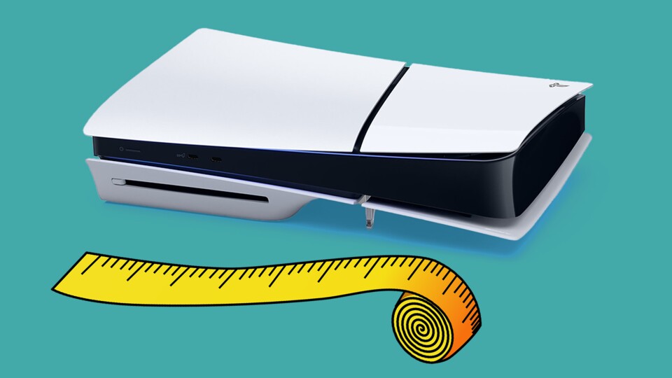 Die PS5 Slim ist merkbar kleiner und leichter als ihr altes Gegenstück.