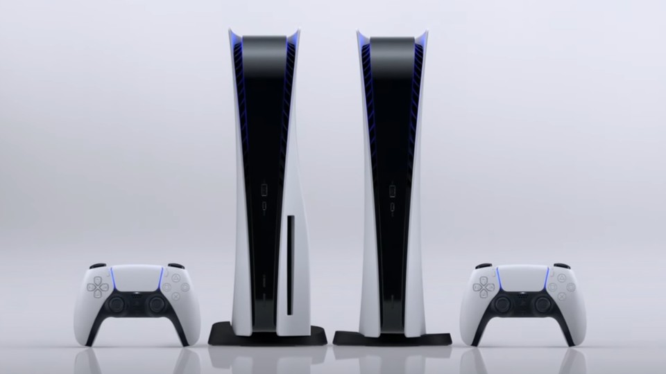 Die beiden PS5-Modell im Vergleich: Normal (links) und Digital (rechts).