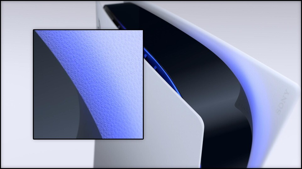 Die Innenseite der PS5 zeigt die kultigen PS-Button-Icons.
