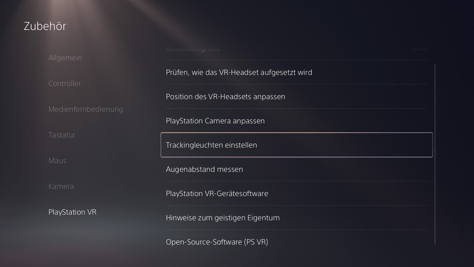 In den PlayStation VR-Einstellungen findet ihr nützliche Tools zur Kalibrierung.