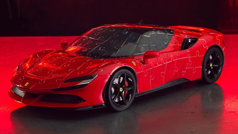 Dieses Modell des Ferrari SF 90 Stradale ist perfekt für Motor-Fans und Leute, die ihre Puzzle lieber aufstellen, als an die Wand zu hängen.