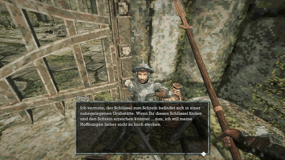 Hin und wieder gibt es Dialoge mit NPCs, die in Textboxen vermittelt werden.