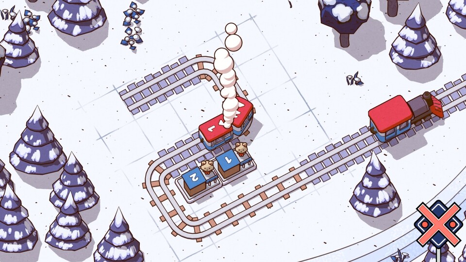 Railbound ist ein kurzweiliges Rätselspiel mit Dampfloks und 150 Leveln.