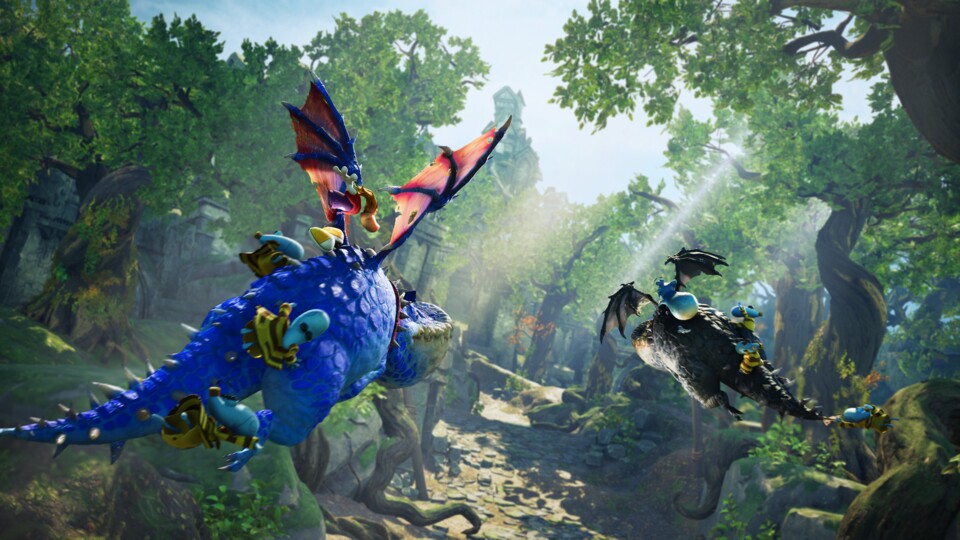 Beim Reiten der Drachen wechselt das Spiel in die Third-Person-Perspektive.