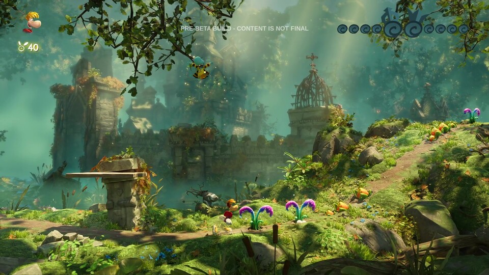 Ein Blick ins erste Level von Rayman Legends Retold.