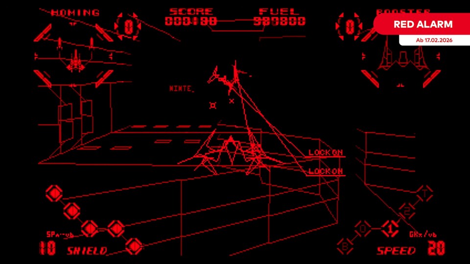 RED ALARM ist ein 3D-Shooter im Stil von Star Fox.