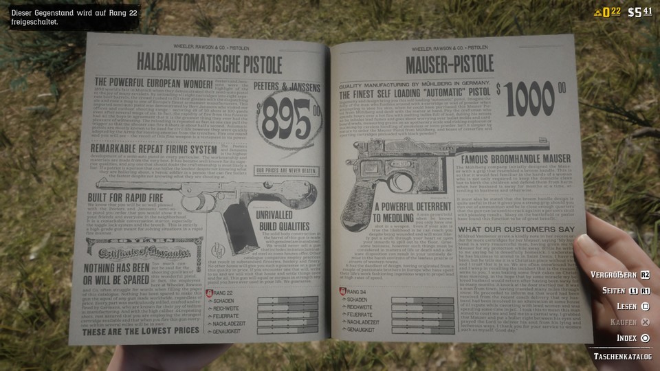 Die Red Dead Online -Preise für Waffen sind im Vergleich zum Singleplayer recht hoch.