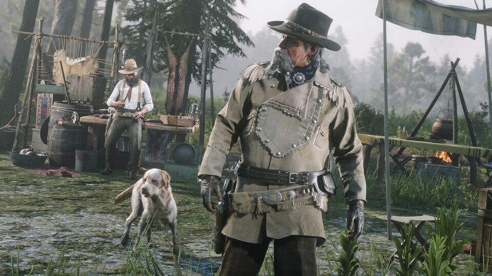 Der Händler in Red Dead Online kann einzigartige Fähigkeiten und Gegenstände freischalten: Zum Beispiel den Suppentopf, Hundewarnung, einen Jagdwagen und mehr.